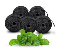 Xlent Expandable Floss Treated with Activated Charcoal, Xylitol, Natural Plant Based Wax, Refreshing Mint Flavor - Pack of 5 (Refills Only)