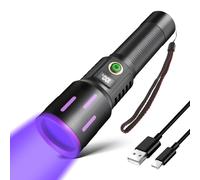 XLENTGEN 365NM High Power UV Flashlight with UV Black Mirror Filter, LCD Display, Blacklight Flashlight for Antique Appraisal, Coin Anti - counterfeiting, Amber Jade Detection, Fungal Testing