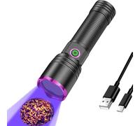 XLENTGEN 365nm UV Torch, Black Light Rechargeable Torches, 20W High Power Pet Urine Detector for Resin Curing,Blood Tracking,Scorpion,Rockhounding,Rocks,Leak Detection (UV)