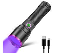 XLENTGEN 365nm UV Torch Light Rechargeable, Black Light Ultraviolet High Power Torches (A1)