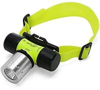 XLENTGEN Diving Light, 1500 Lumen Underwater 80ft Submarine Scuba Head Torch, 3 Lighting Modes Waterproof Dive Headlamp with Rechargeable Battery & Charger for Camping Hiking