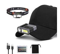 XLENTGEN LED Clip-on Cap Lights USB Rechargeable Hands Free Hat Light with Motion Sensor, 175° Adjustable Head Lamp IPX6 Waterproof Headlamp Flashlight for Baseball Caps, Camping, Fishing