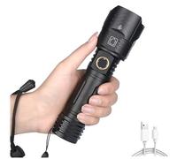 XLENTGEN LED Torch 80000 Lumens, Zoomable Torches Led Super Bright Flashlight, Powerful Torches Battery Powered Water Resistant 7 Modes Tactical Torch for Camping Gifts