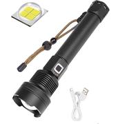 XLENTGEN LED Torches Super Bright, 25000 Lumens Powerful Torch XHP70.2 LED Tactical Flashlight Battery Powered, 3 Light Modes, Waterproof Camping Torches with Battery for Emergency, Hiking