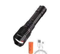 XLENTGEN Powerful Torch Professional LED Super Bright 600000 Lumens Rechargeable LED Flashlight with Power Bank Function, IPX5 Waterproof, 5 Modes Tactical Flash Light for Camping, Hiking, Emergency