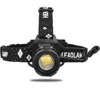 XLENTGEN Rechargeable LED Head Torch, Super Bright 10000 Lumen, 3 Lighting Modes, Zoomable, Water Resistant Hands-Free Headlamp for Outdoor, Camping, Hiking