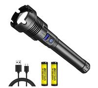 XLENTGEN Rechargeable Torch 600000 Lumens Torches LED Super Bright High Power Hand Torch Light Powerful Tactical Flashlight for Camping, Hiking, Emergency (L)