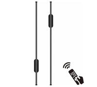 XLERDZSW Modern LED Wall Lights Set of 2, Battery Operated Dimmable with Remote Control, Wireless USB-C Rechargeable Wall Sconce, for Living Room Bedroom Long Strip Linear Lamp