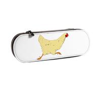 XLEWSIEU Animal Farm-Chicken Run Print Leather Pencil Case Stylish & Functional Pen/Pencil Case, Cosmetic Case, Change Box