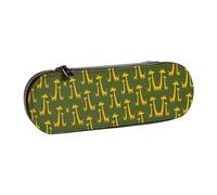XLEWSIEU Cartoon Giraffe Print Leather Pencil Case Stylish & Functional Pen/Pencil Case, Cosmetic Case, Change Box