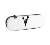 XLEWSIEU Cheerleader Print Leather Pencil Case Stylish & Functional Pen/Pencil Case, Cosmetic Case, Change Box