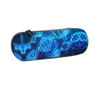 XLEWSIEU DNA Chain Photo Print Leather Pencil Case Stylish & Functional Pen/Pencil Case, Cosmetic Case, Change Box