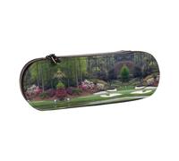 XLEWSIEU Golf Course Print Leather Pencil Case Stylish & Functional Pen/Pencil Case, Cosmetic Case, Change Box