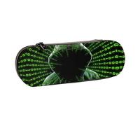 XLEWSIEU Hacker Attack Print Leather Pencil Case Stylish & Functional Pen/Pencil Case, Cosmetic Case, Change Box