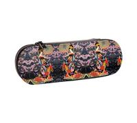 XLEWSIEU Japanese Geisha2 Print Leather Pencil Case Stylish & Functional Pen/Pencil Case, Cosmetic Case, Change Box