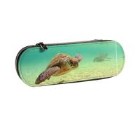 XLEWSIEU Lord Howe Island Sea Turtle Print Leather Pencil Case Stylish & Functional Pen/Pencil Case, Cosmetic Case, Change Box