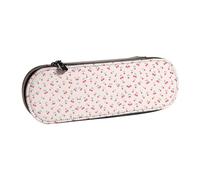 XLEWSIEU Lovely Sweet Red Cherry Print Leather Pencil Case Stylish & Functional Pen/Pencil Case, Cosmetic Case, Change Box