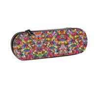 XLEWSIEU Origami Paper Cranes Print Leather Pencil Case Stylish & Functional Pen/Pencil Case, Cosmetic Case, Change Box