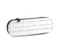 XLEWSIEU Sign Language Alphabet Print Leather Pencil Case Stylish & Functional Pen/Pencil Case, Cosmetic Case, Change Box