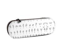 XLEWSIEU Sign Language Alphabet Print Leather Pencil Case Stylish & Functional Pen/Pencil Case, Cosmetic Case, Change Box