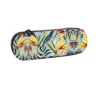 XLEWSIEU Tropical Landscape Print Leather Pencil Case Stylish & Functional Pen/Pencil Case, Cosmetic Case, Change Box