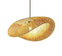 XLFCHGB Semi Flush Mount Ceiling Light Fixture Pendant Lighting in 50cm Wicker Shade Modern Hanging Ceiling Light Fixture Bird's Nest Design Industrial Boho Hanging for Living Bedroom Farmhouse