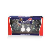 XLFFC Mini Beer Pong Smaller Shot Pong Drinking Games for Adults Party 12 Shot Glasses 2 Pong Balls