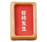 XLFKD Black Walnut Mortise And Tenon Solid Wood Photo Frame Stand Magnetic Refrigerator Sticker Marriage Registration Certificate Picture Frame,Natural,4in