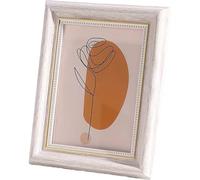 XLFKD Creative American Retro Photo Frame 6 7 8 10Inches Wedding Photo Frame Wall Hanging Picture Frame Empty Frame Mounting,White,7in