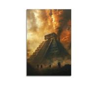 XLFNUN Chichen Itza Pyramid of Death Poster Decorative Painting Canvas Wall Posters And Art Picture Print Modern Family Bedroom Decor Posters 24x36inch(60x90cm)