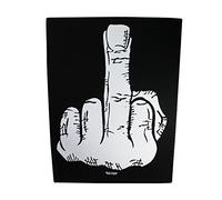 XLG Middle Finger F@*% Off Patch Bird Flip Biker Jacket Large Sew-On Applique by Cool-Patches