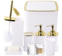 XLHOMO White and Golden Bathroom Accessory