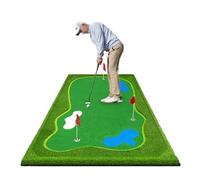 XLIHAWY Golf Putting Mats, Golf Professional Training Aid, Large Indoor Putting Greens With Putter For Home Practice Balcony Company(1.2x3m)