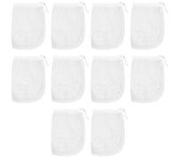 XLIUAX 10 Pcs Fine Media Filter Bag, 180 μm 7.5 x 3.6in Aquarium Filter Bags Reusable Drawstring Mesh Media Bags for Very Fine Resins Filters Fish Tank