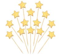 XLIUAX 100 Pcs Star Cupcake Toppers, Gold Cupcake Toppers Wedding Cupcakes Topper Gold Cake Sticks for Birthday Cake Decorations Party Glitter Twinkle Star Accessories Decorative Sticks For Wedding