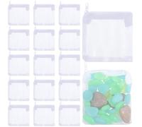 XLIUAX 15 Pack Aquarium Filter Media Bags, Mesh Aquarium Filter Bags with Zipper Reusable Fine Net Filters Bag for Activated Carbon Filter Stones Ceramic Rings, 10x10cm(White)