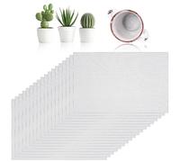 XLIUAX 18 Pcs Mesh for Plant Pots, Terrarium Mesh Flower Pot Hole Pad Bonsai Pots Polyester Nets Keep Soil from Flowing Away Drainage for Bonsai Prevent Soil Leakage Plants Screen Bottom Grid Mat