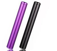 XLIUAX 2 Pack Metal Storage Container Storage Tube Holder, Portable Tube Container Aluminum Waterproof Cases for Outdoors Pocket Purse Travel, 4.5 inches