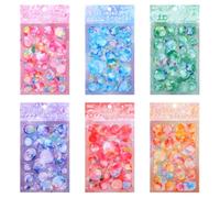 XLIUAX 24 Sheet Bubble Stickers, Deco Stickers Photocard Sticker Colorful Watercolor Decals Ocean Decor Theme Self Adhesive Photocard Mermaid Bathroom Decor for Room Hall Wall Binder Album Phone Cases