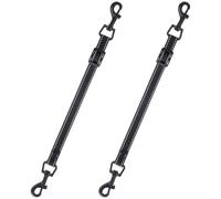 XLIUAX 2pcs Reflective Nylon Dog Collar Clips, Double-Ended Backup