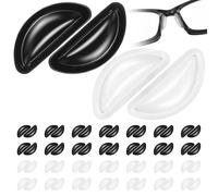 XLIUAX 30 Pairs Eyeglass Nose Pads, Nose Pads for Glasses Noses Pad for Glass Anti Slip Noses Bridge for Glasses Adhesive Replacement for Sunglasses D-Shaped Adhesive Cushions Silicone Black White
