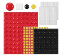 XLIUAX 330pcs Bump Dots for Visually Impaired, Low Vision Aids Braille Stickers Silicone Braille Label for Blind & Elderly (Black, Red, White, Yellow)