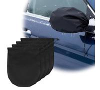 XLIUAX 4 Pack Car Side Mirror Cover, Waterproof Car Side Mirror Snow Cover Auto Exterior Rear View Protection for Frost Ice Bird Droppings Rain Universal Car Winter Accessories with Drawstring