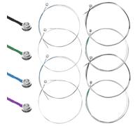 XLIUAX 8 pcs Viola Strings, Dominant Violin Strings 4/4 Full Set Guitar String Cello String Carbon Steel Core for Universal Instruments C Plated Ball End Chromium Wound