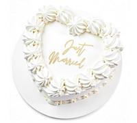 XLIUAX Just Married Cake Topper, Wedding Cake Toppers Engaged Cakes Topper for Bridal Shower Just Married Cakes Decor Bachelorette Party Decorations Black Gold Cupcake for DIY(Gold)
