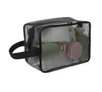 XLIUAX Mesh Shower Caddy Bag, Portable Rectangle Toiletry Bags Quick Dry Tote Bag with Zipper Toiletry Organizer Bags for Gym Travel Camping College Dorm Room Bathroom(9.8x4.3x6.3in)