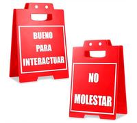 XLIUAX Office Desk Sign, 'No Molestar' & 'Se Puede Conversar' Double Sided Office Decor for Women Female Male Bosses Coworker Teammate Employee Boss Gag Gifts