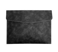 XLIUAX Resume Folder, Leather File Folder Black File Folders Travel Document Holder A4 Holders Waterproof Portfolio with Snap Button Closure Filing Files Organizer for Letter Size PU Envelope Case
