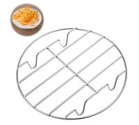 XLIUAX Round Steamer Rack, 7 Inch/18cm Stainless Steel Steaming Rack Steamer Plate for Pressure Cooker Air Fryer Pot Cooking Cooling Steaming Baking Roasting