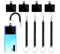 XLIUAX Stretchy Phone Lanyard Tether with Patch, Universal Theftproof Anti-Lost Elastic Tether Wrist Strap with Patch for Drop Protection Compatible with Most Smartphones